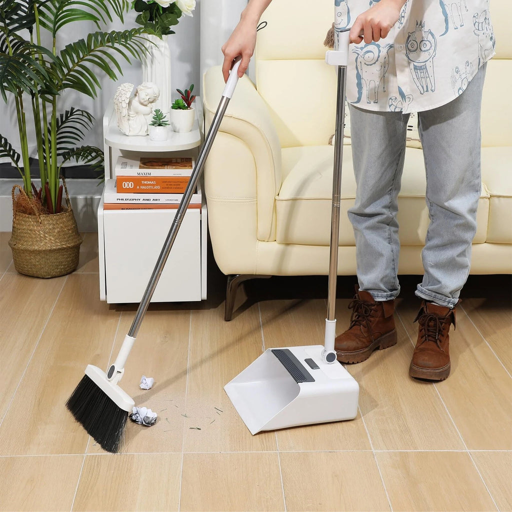 3 in 1 Broom and Dustpan Set, Foldable, Multi-Functional for Home Cleaning