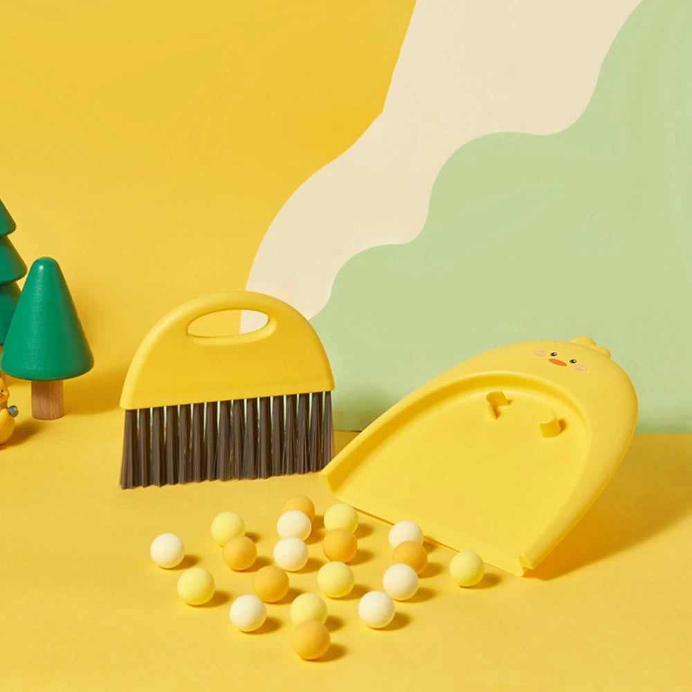 Mini Dustpan Set Child Portable Broom Tabletop Cleaning Brush and