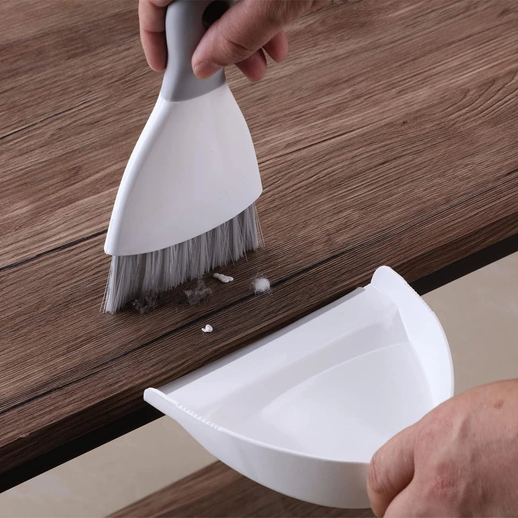 Small dustpan and brush set, broom and dustpan with rubber edge