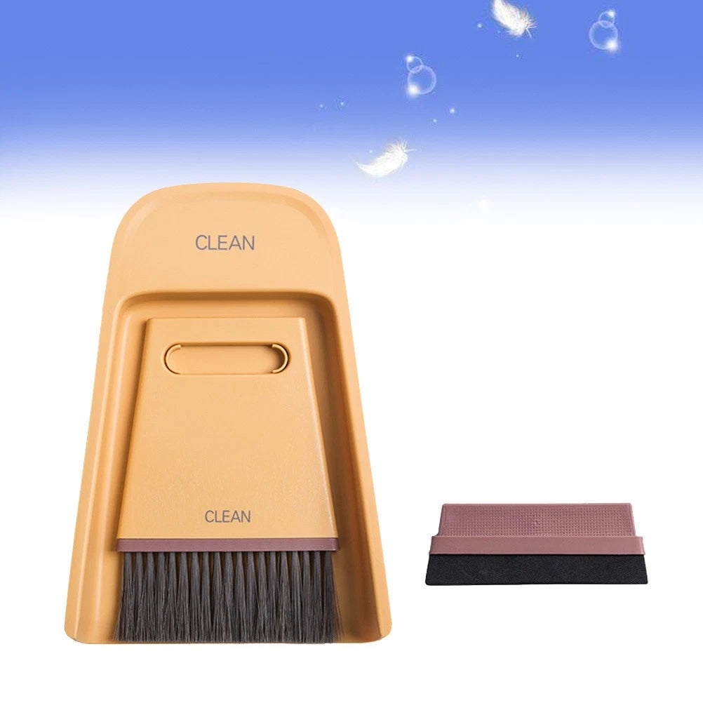 1 Set of Desktop Cleaning Tools Mini Broom Dustpan Wiper household Sweeping