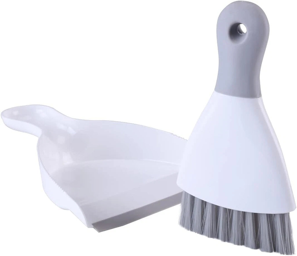 Small dustpan and brush set, broom and dustpan with rubber edge