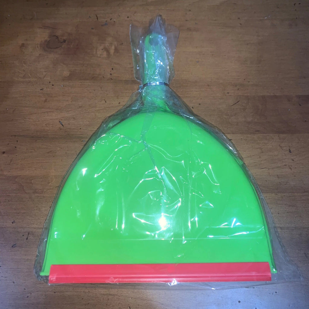 Flower Floral Power Lime Green Dust Pan and Brush Handy Set