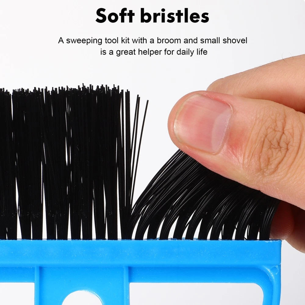 3 Sets of Small Brooms and Dustpans Handheld Dustpans and for Countertop Table