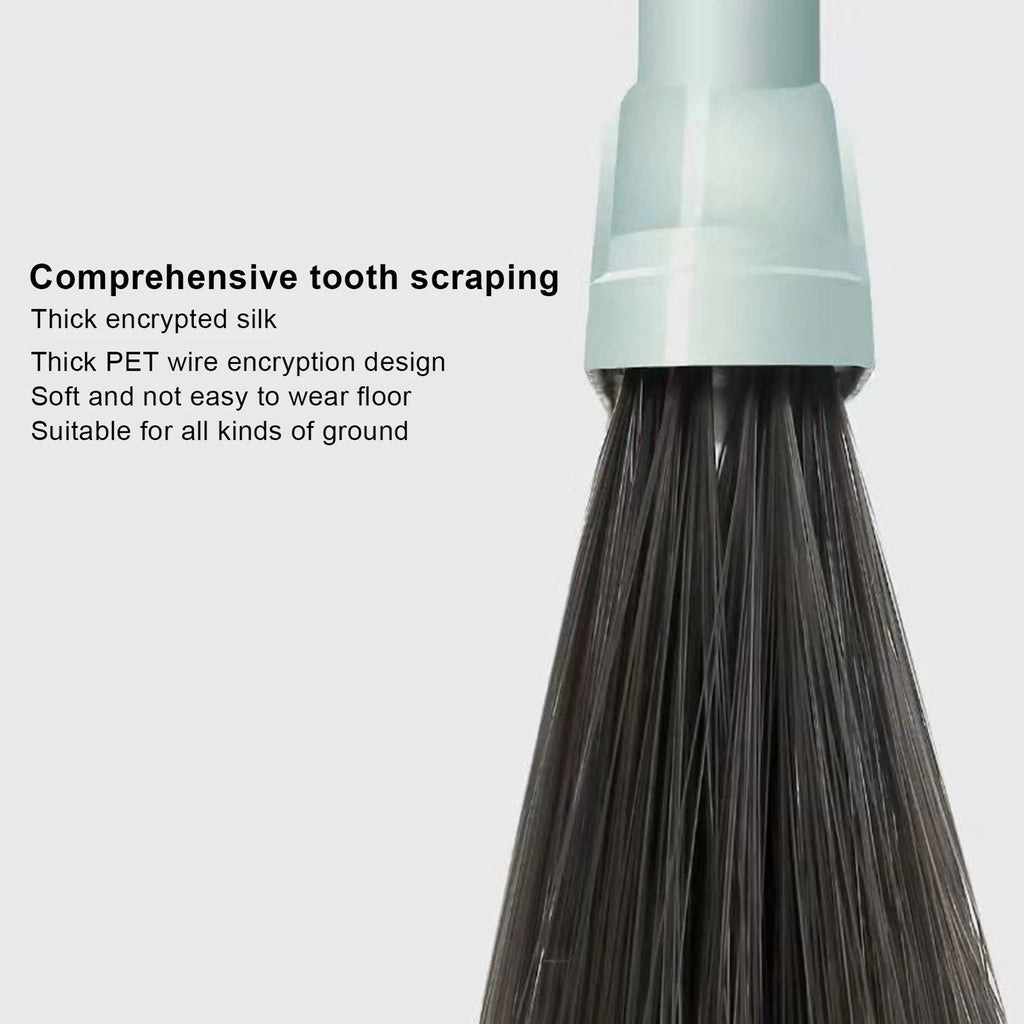 Broom And Dustpan Set Stand Up Broom And Dustpan With Teeth Lightweight Grand