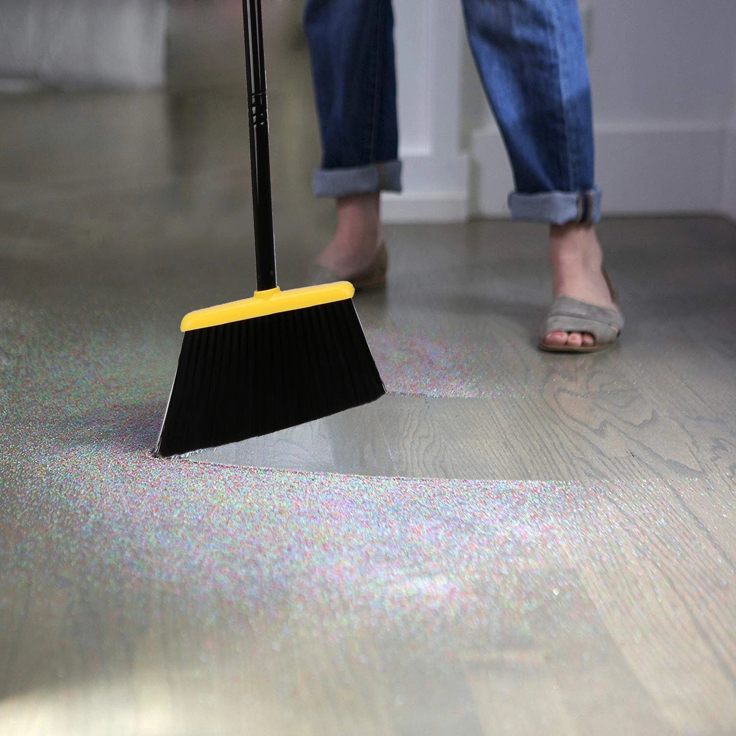 Broom and Dustpan Set Indoor Angle Kitchen Broom for Floor Sweeping Home