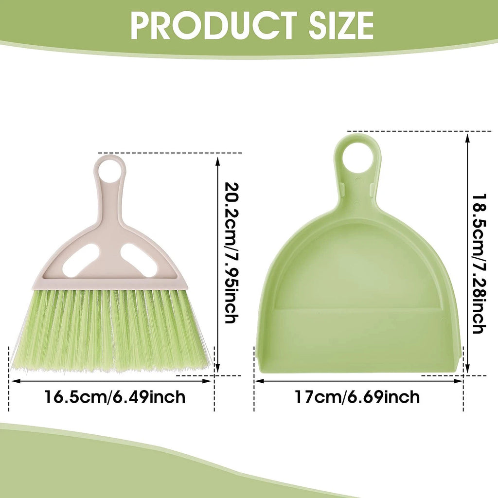 Small Broom And Dustpan Cleaning Set Mini Whisk Dustpan And Brush With Handle Po