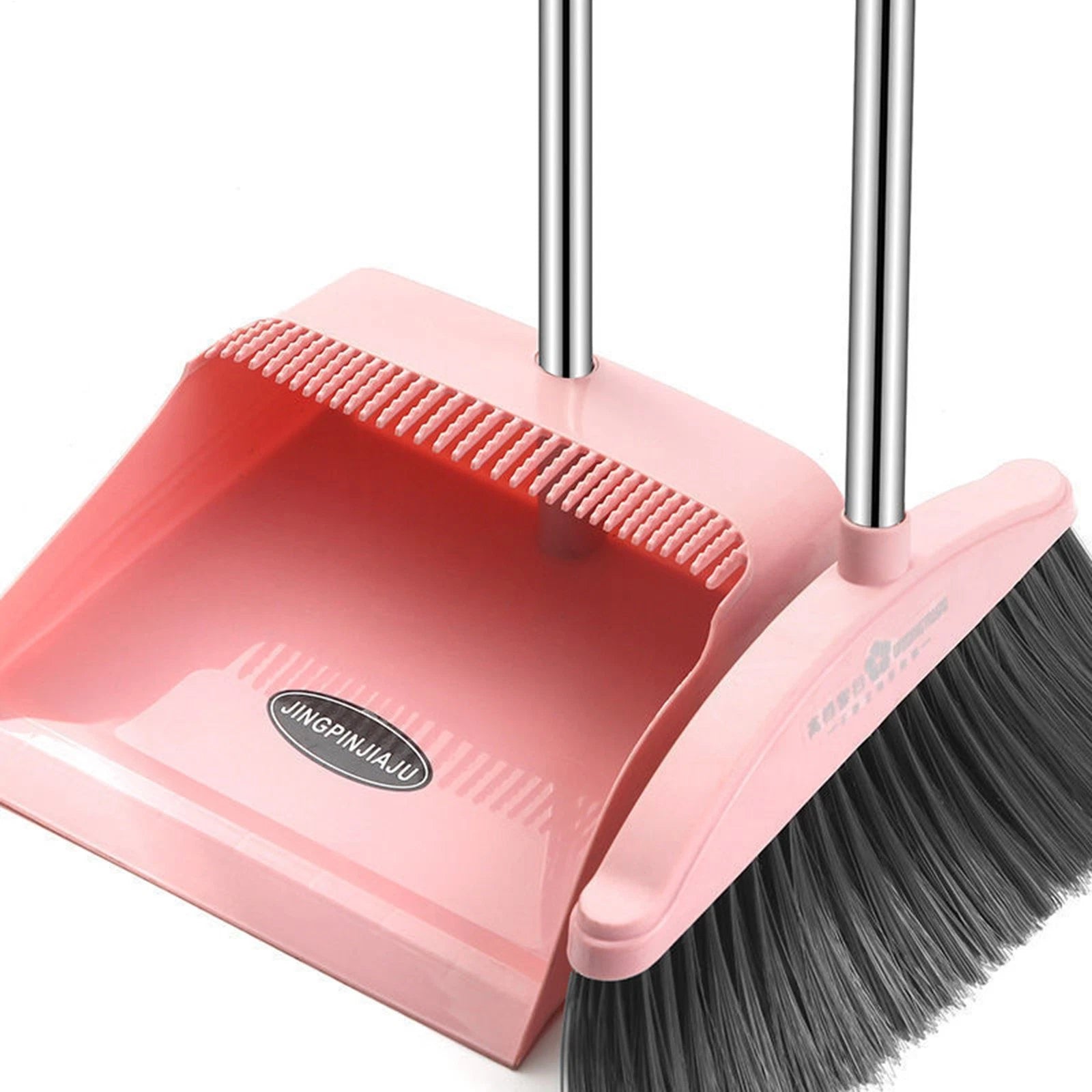 Broom And Dustpan Set Stand Up Broom And Dustpan With Teeth Lightweight Grand