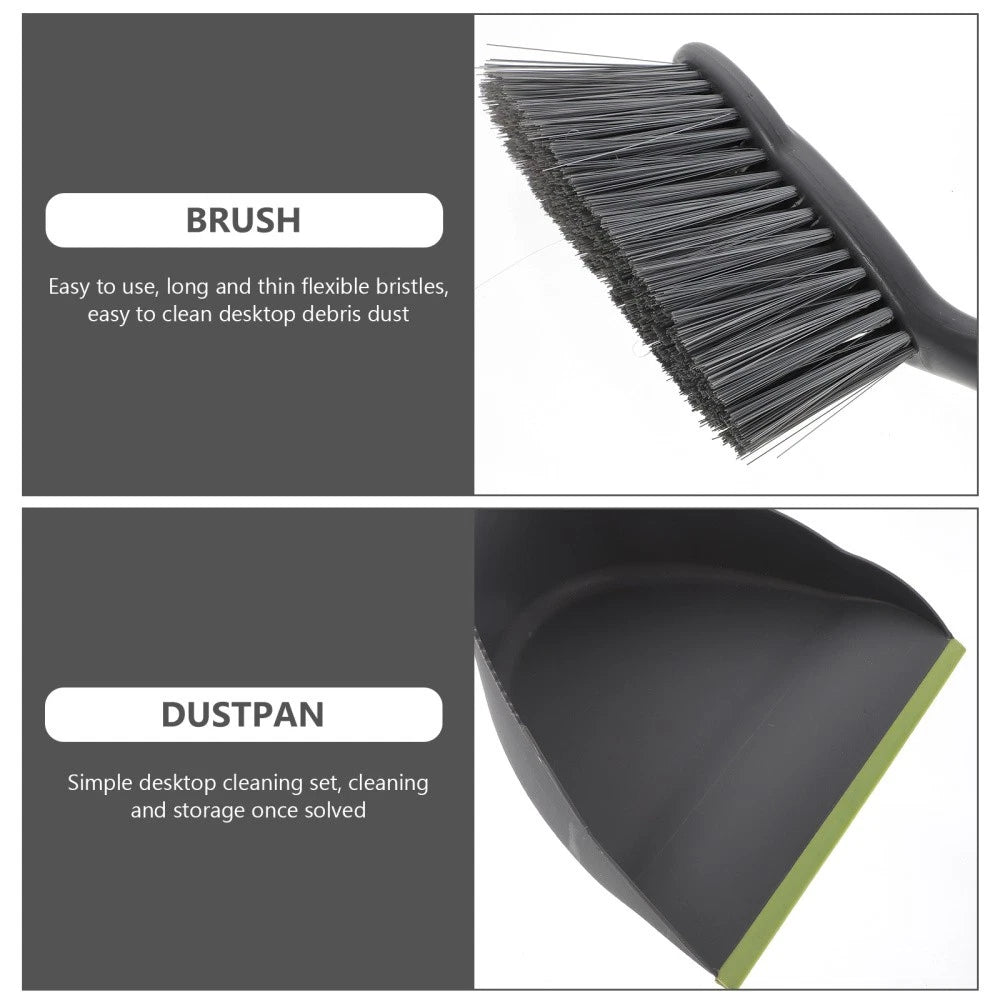 1 Set of Household Mini Broom and Dustpan Desktop Practical Cleaning Tool