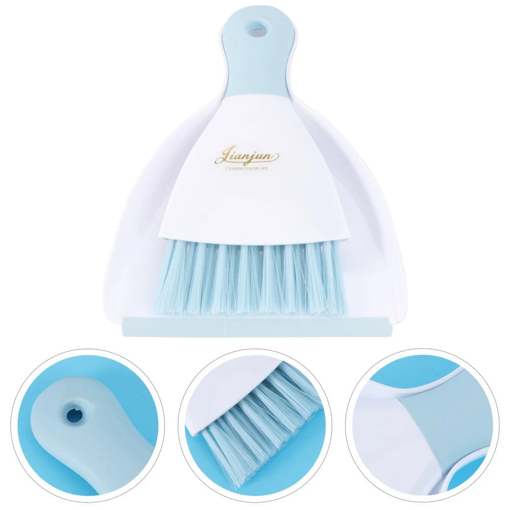 3 Pieces Convenient Small Dustpan Set Household Supplies Desktop Cleaner
