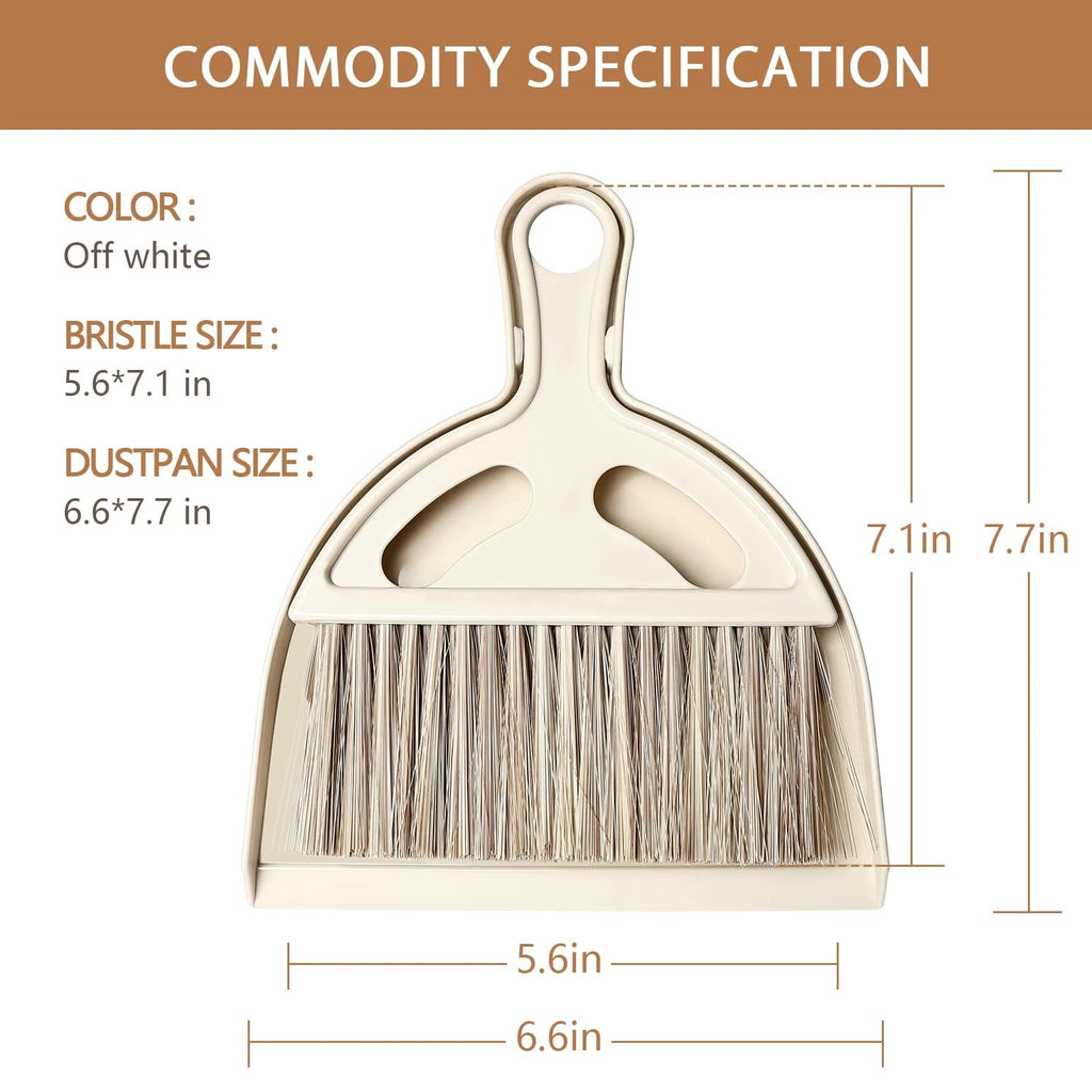 Mini Broom and Small Dustpan Brush - Hand and Set and for Cat Litter Kitchen