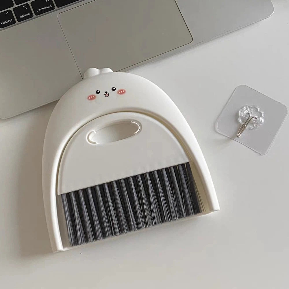 Mini Dustpan Set Child Portable Broom Tabletop Cleaning Brush and