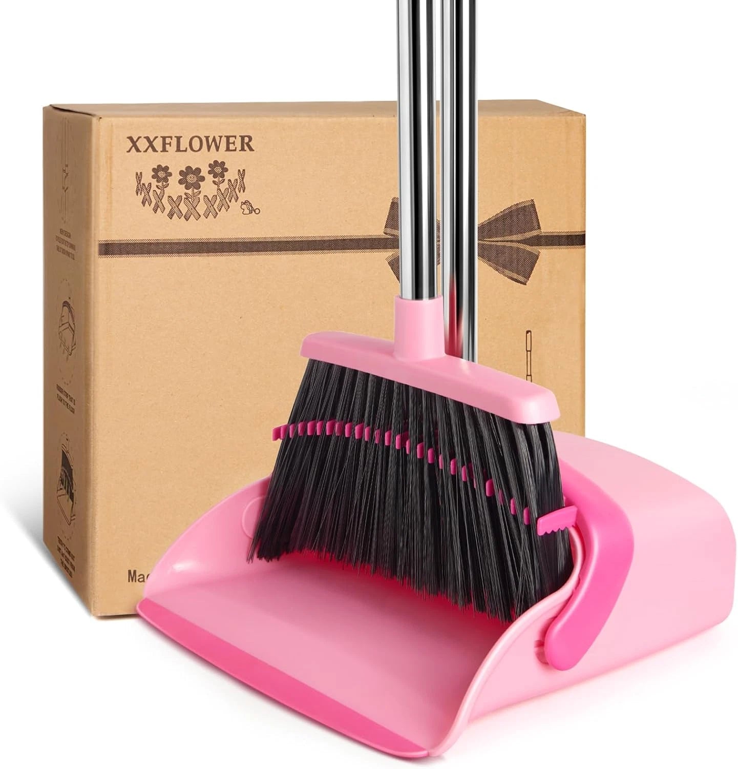 Broom and Dustpan Set, Dustpans with Broom Combo for Home, Heavy Dust Broom and