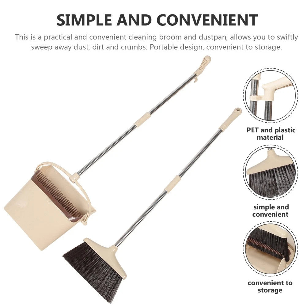 Broom Dustpan Set Sweeping Brush Indoor Office Small Brushes for Cleaning