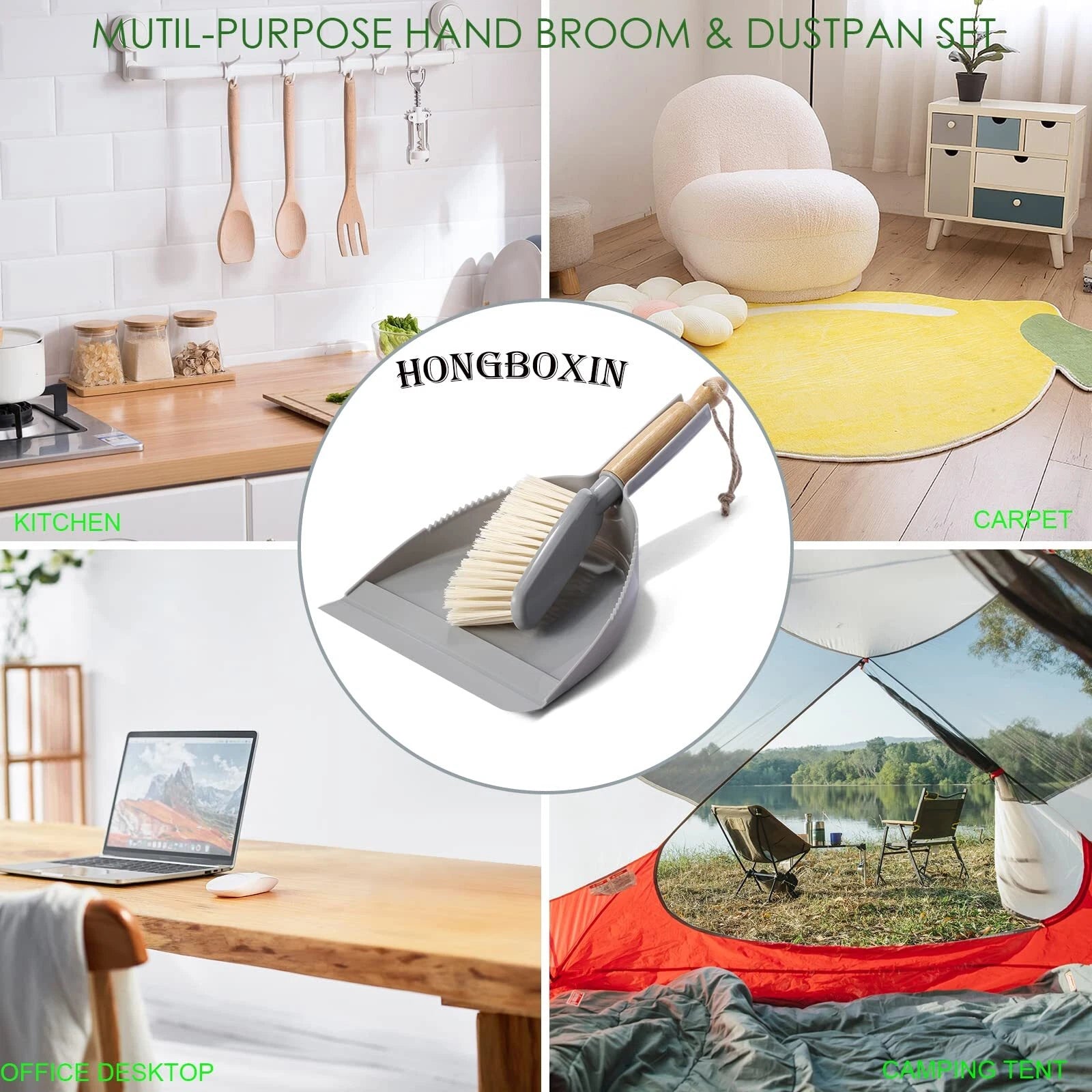 Small Dustpan and Brush Set Mini Broom and Dustpan Set Pet Dustpan Hand Broom...