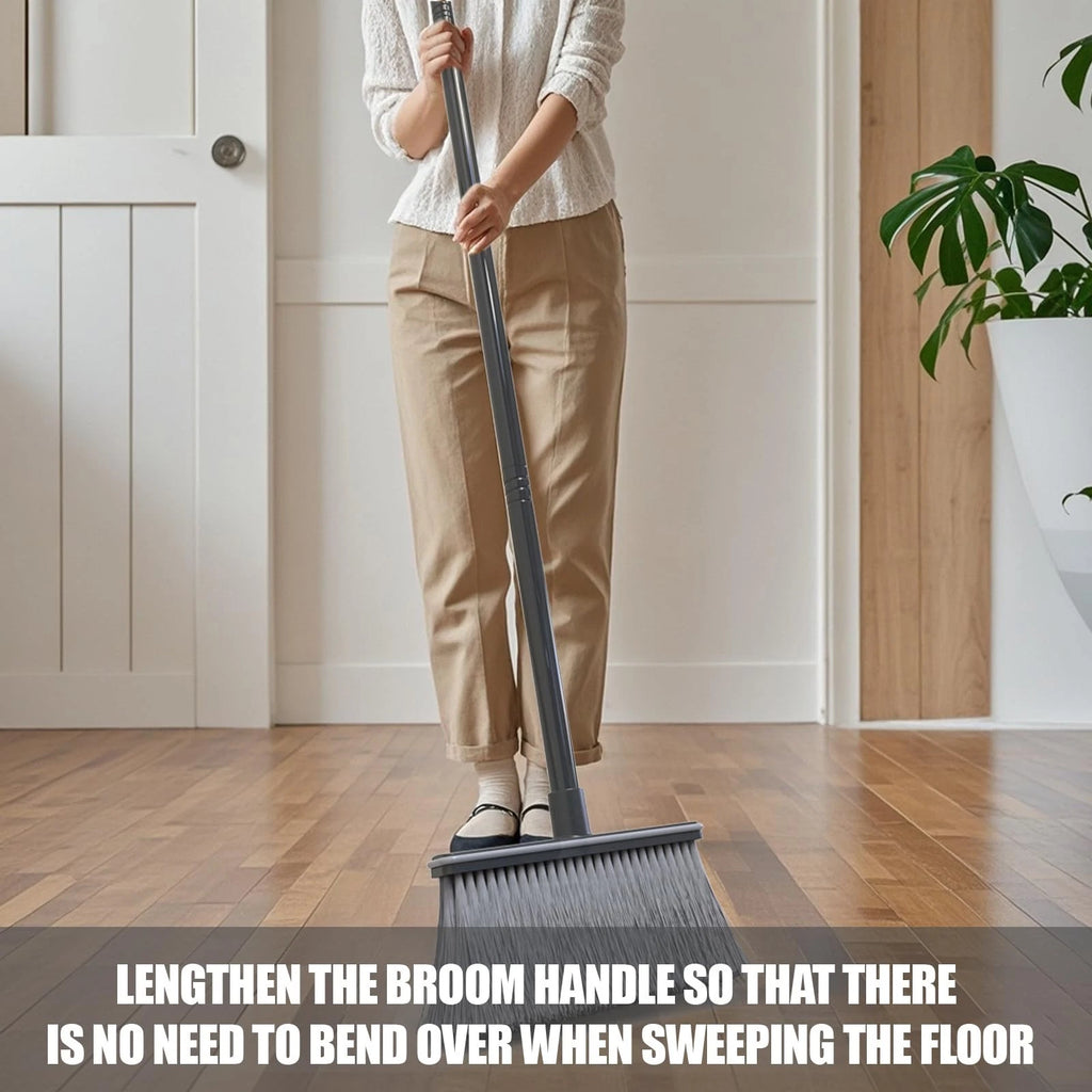 Broom with Dustpan Combo Set, Dust Pans with Long Handle, Brooms with Dustpan...