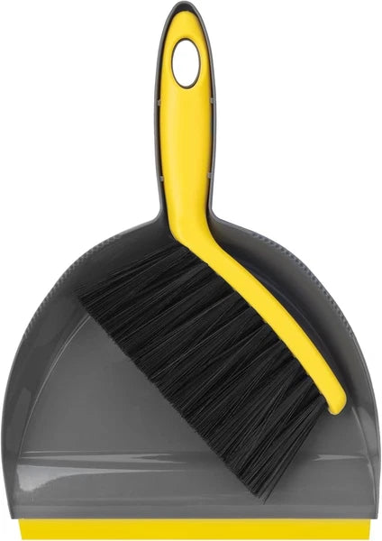Dustpan and Broom Set Small,Mini Handheld Dust pan with Cleaning Brush Combo for