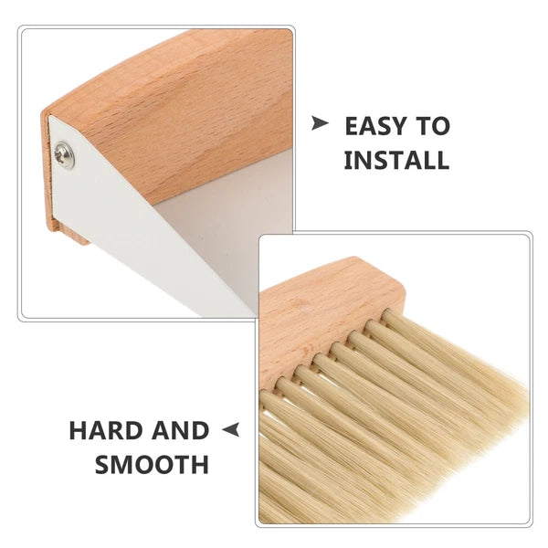 1 Set of Desktop Cleaning Broom Mini Dustpan Small Table Broom and Dust Pan US