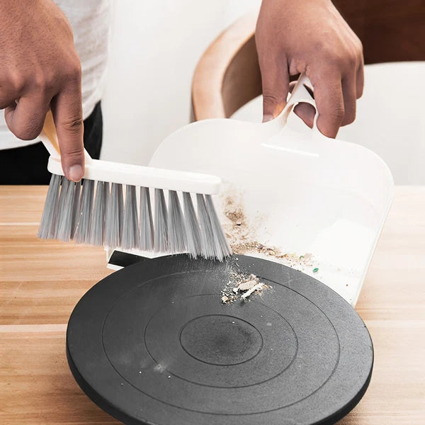 Mini Desktop Broom Set Small Dustpan and Child Hand Handheld with