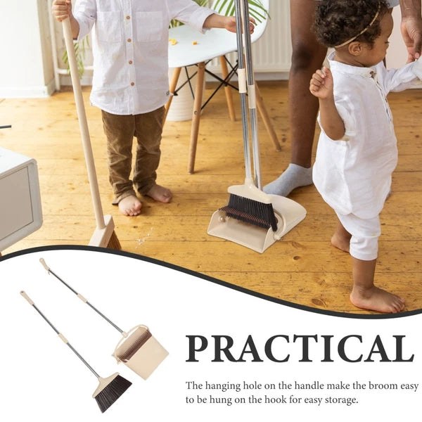 Broom Dustpan Set Sweeping Brush Indoor Office Small Brushes for Cleaning