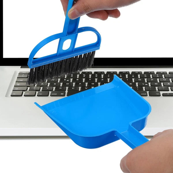 3 Sets of Small Brooms and Dustpans Handheld Dustpans and for Countertop Table