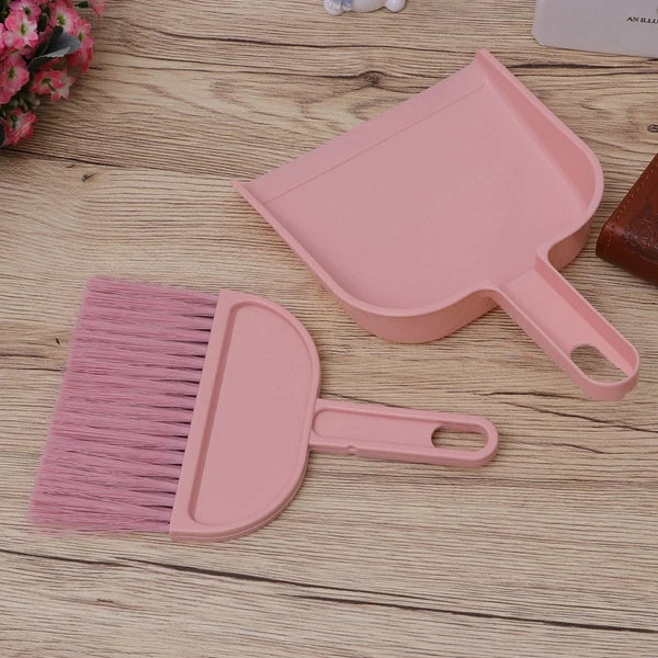 Mini Broom Dustpan Set Whisk Tabletop Hand Brush Keyboard Duster