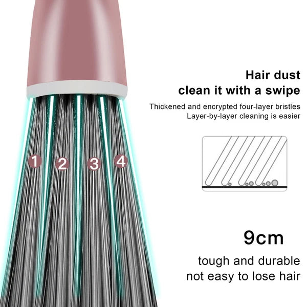 Broom And Dustpan Set Stand Up Broom And Dustpan With Teeth Lightweight Grand