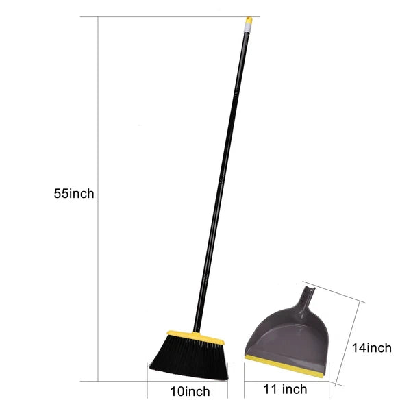 Broom and Dustpan Set Indoor Angle Kitchen Broom for Floor Sweeping Home