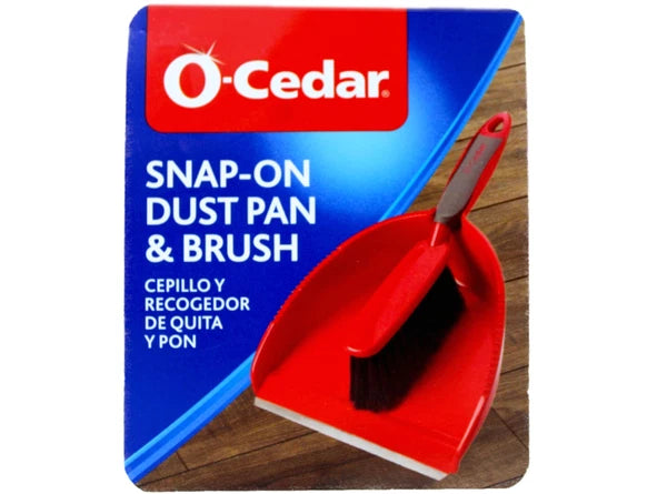 O-Cedar Snap-On Dust Pan & Brush Set - 2 Pack