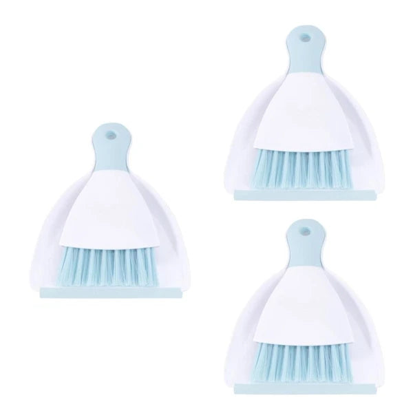 3 Pieces Convenient Small Dustpan Set Household Supplies Desktop Cleaner