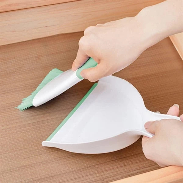 Dust pan Broom Brush Dustpan - Small and 1set, Light Green