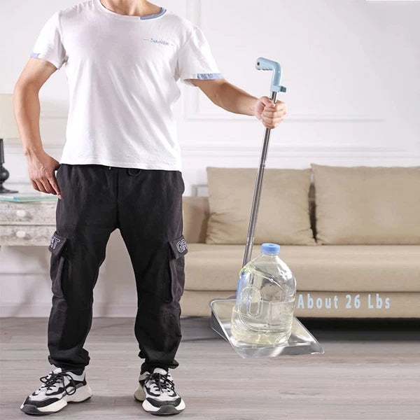 Broom and Dustpan Set Long Handle Heavy Duty Indoor Broom Dust Pan Combo 52"/38"