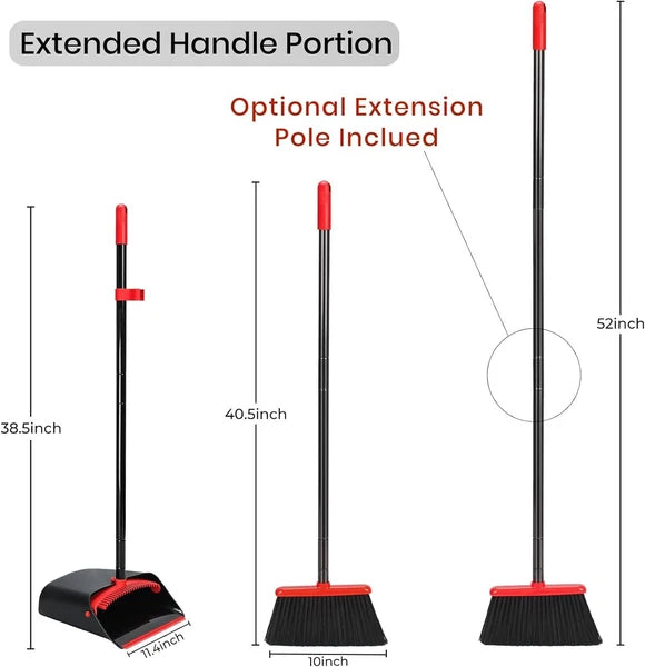 Broom dustpan set, suitable for home kitchen, office hall floor.