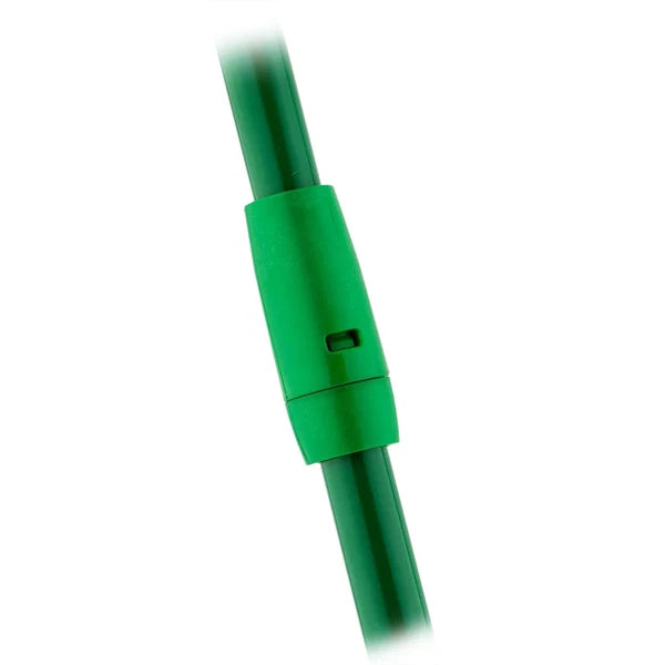 2 Piece Steel Handle Angle Broom and Dustpan Green Steel Handle