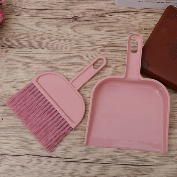 Mini Broom Dustpan Set Whisk Tabletop Hand Brush Keyboard Duster