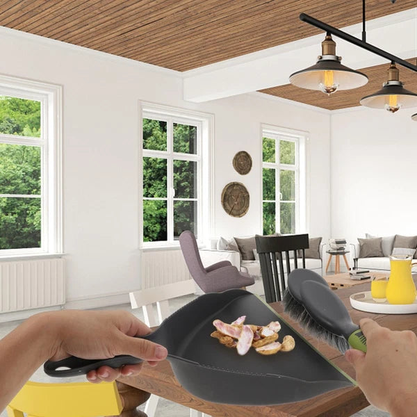 1 Set of Household Mini Broom and Dustpan Desktop Practical Cleaning Tool