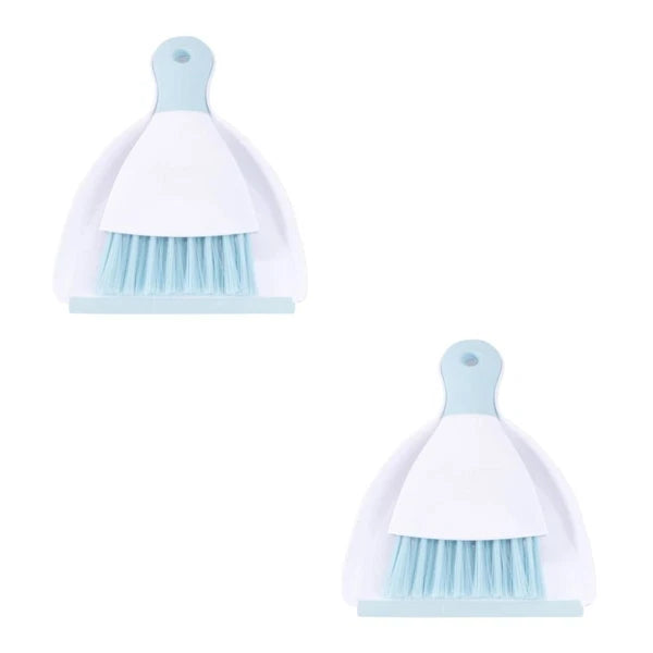 2 Pieces Convenient Small Dustpan Set Household Supplies Desktop Cleaner