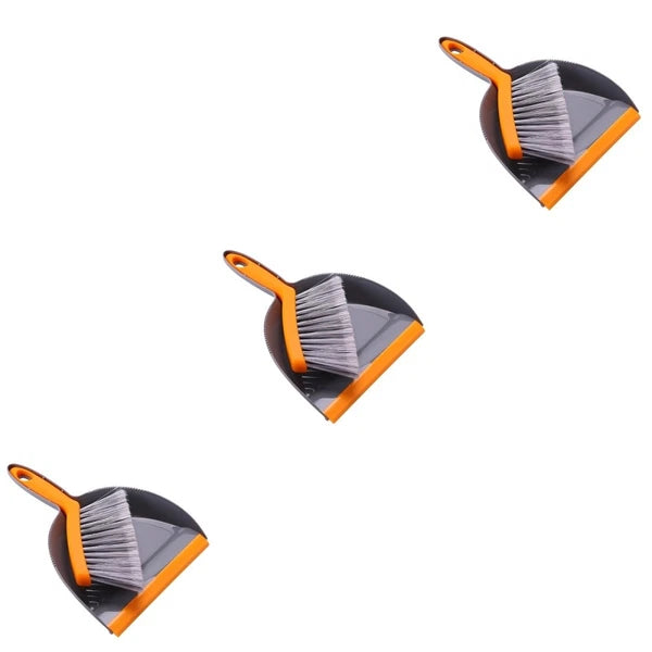 3 Count Mini Broom Set Dust Pan and Brushes Desktop Hand Dustpan Small