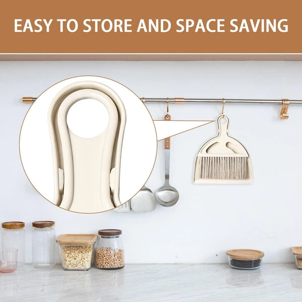 Mini Broom and Small Dustpan Brush - Hand and Set and for Cat Litter Kitchen