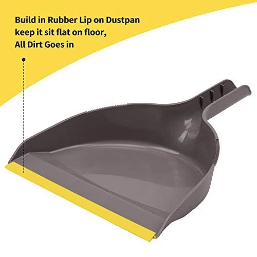 Broom and Dustpan Set,Indoor Broom with Dust pan Combo Set for Home,Angle