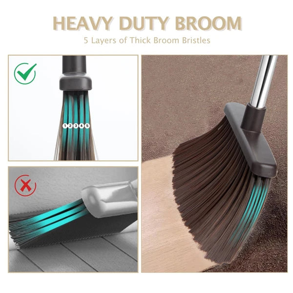 Broom And Dustpan Set Dustpans With Broom Combo For Home Heavy Dust Broom And Du
