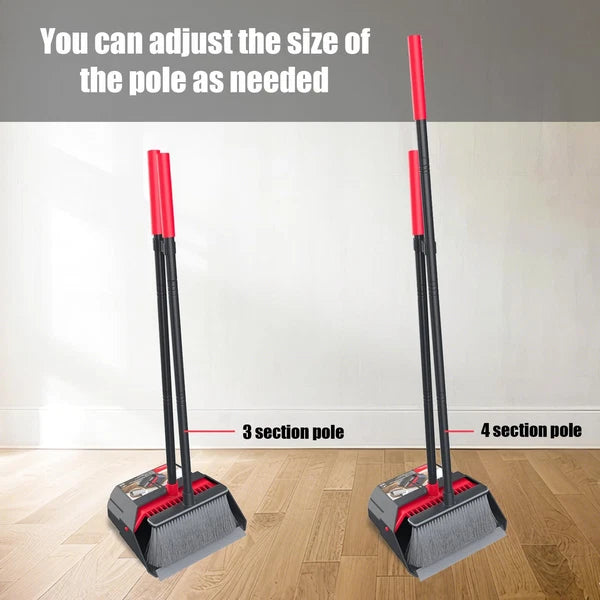 Broom with Dustpan Combo Set, Dust Pans with Long Handle, Brooms with Dustpan...