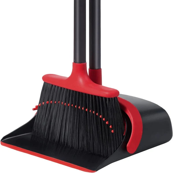 Broom and Dustpan Set for Home, Upgrade 52" Long Handle with Stand up Dustpan Co