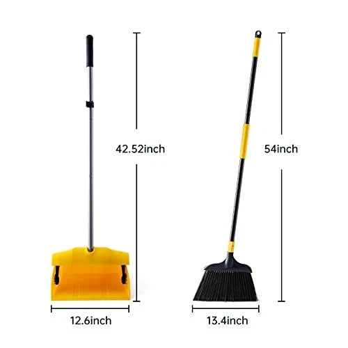 Commercial Broom and Dustpan Set with Windproof Cover Commercial Outdoor