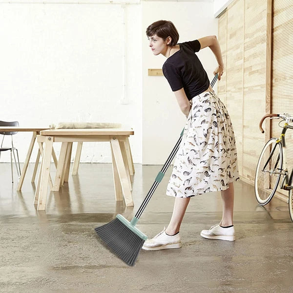 Upgrade Broom and Dustpan Set, Large Size and with Long Handle Upright Ideal