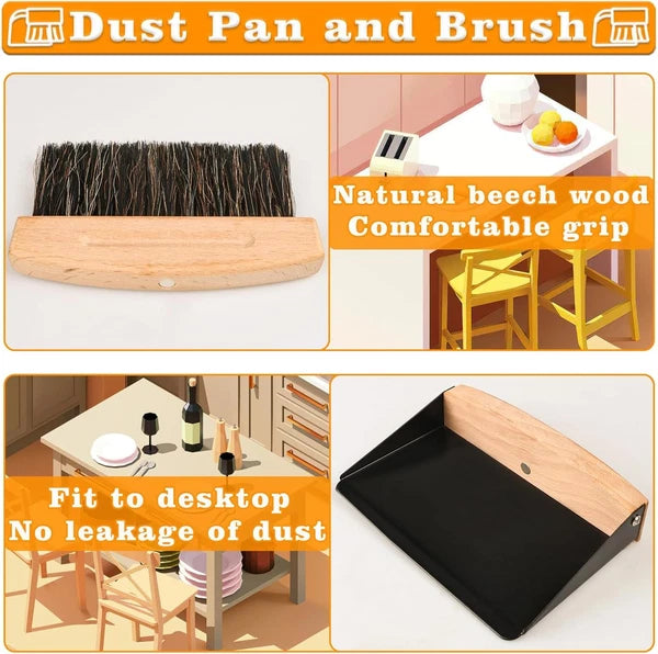 Small dustpan and brush set, mini hand broom and dustpan set