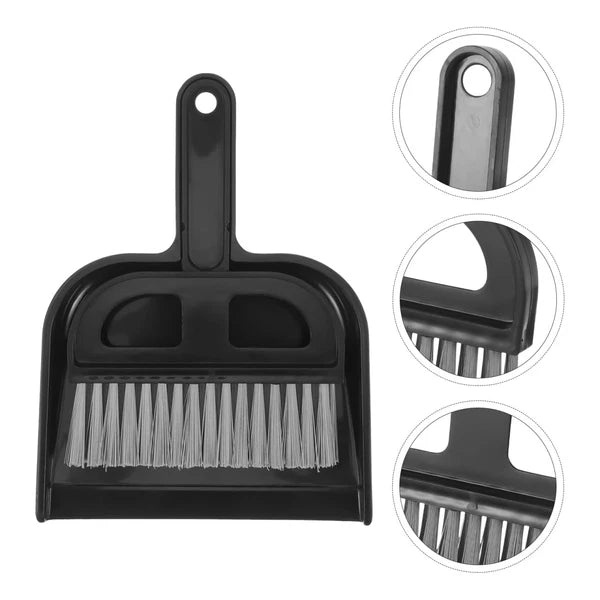 Mini Dustpan and Brush Set: Portable Compact Hand Broom and - Nesting Design
