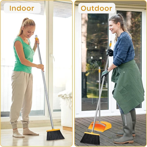 Broom dustpan set, suitable for home kitchen, office hall floor.