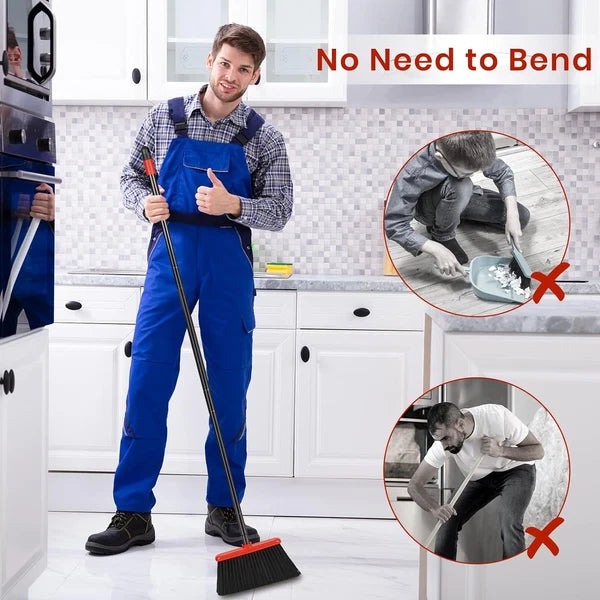 Broom dustpan set, suitable for home kitchen, office hall floor.