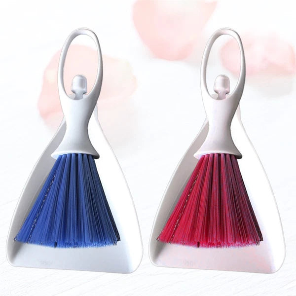 2 Sets Desktop Broom Small Dustpan Portable Brush Cleaning Tools Cleaner