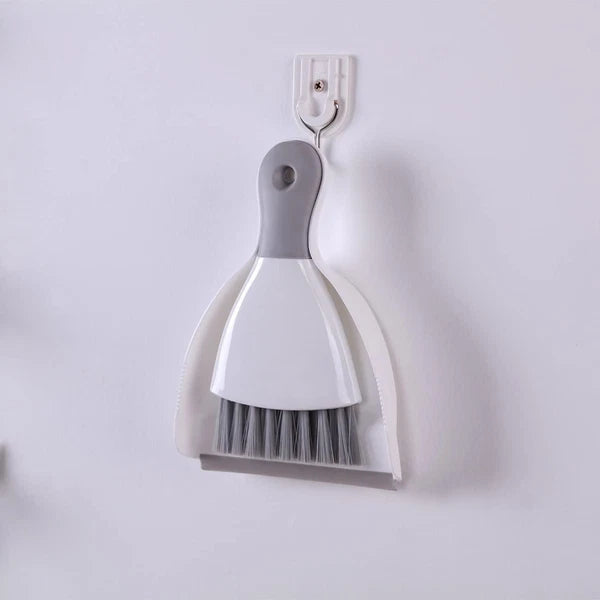 Small dustpan and brush set, broom and dustpan with rubber edge